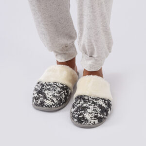 Pantufla Abierta Ochos y Piel