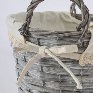 Alternative view of Canasto Trenzado Gris 25x18