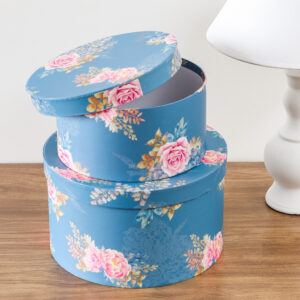 Caja Redonda Flores 3D - 22x22x12