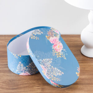 Caja Oval Flores Grande