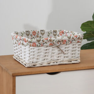 Canasto Con Tela Mediano