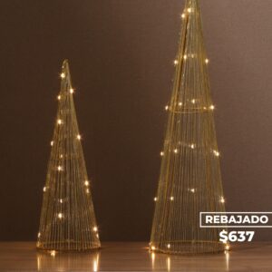 Árbol Decorativo Dorado Led 40