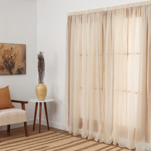 Cortina Voile Liso Con Cinta 140x220