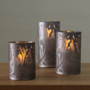 Vela Led Plata De Vidrio