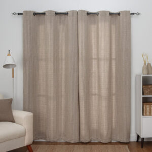 Cortina Rústica Con Aros 140x220