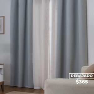 Cortina Embossed Con Aros 130x150