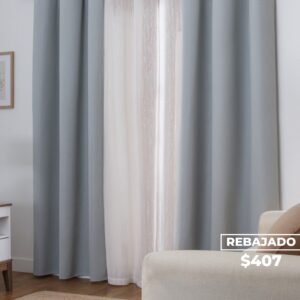 Cortina Embossed Con Aros 130x180