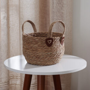 Cesto Detalle Cuero Chico