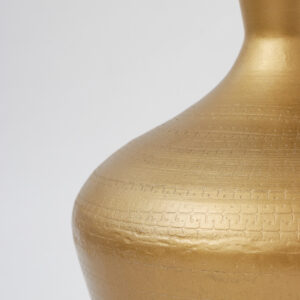 Alternative view of Jarrón De Metal Golden Mediano