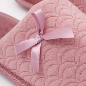 Alternative view of Pantufla Abierta Jacquard Moña