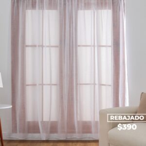 Cortina Rústica Con Cinta 140x180