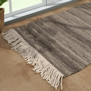 Alfombra Lana Con Flecos 100x150
