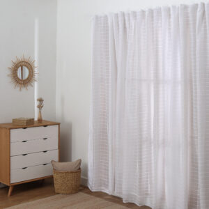Cortina Voile Doble Tela Con Cinta 135x220