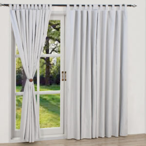 Cortina Corta Luz Con Loops Blanco Tiza 130x220