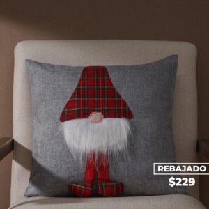 Funda De Almohadón Navidad Con Aplique 44x44