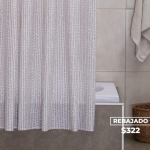 Cortina De Baño Jacquard Estampada 180x180