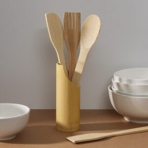 Set De Utensilios De Bamboo