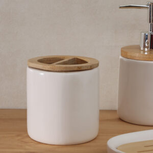 Porta Cepillo Con Bamboo