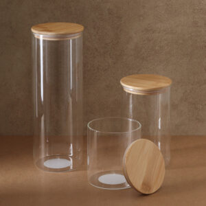 Frasco De Vidrio Con Tapa Bamboo 10