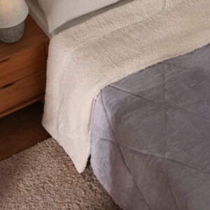 Acolchado Coral Sherpa Liso 150x220