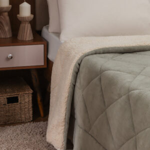 Acolchado Coral Sherpa Liso 150X220