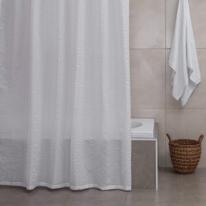 Cortina Baño Cloquee Lisa 180x180